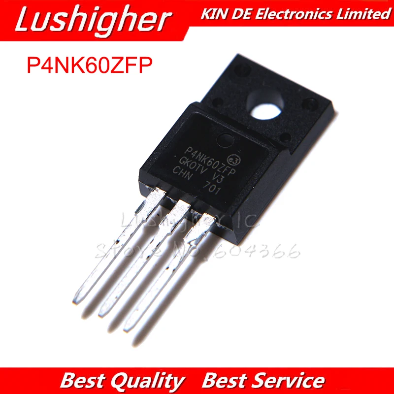 10pcs STP4NK60ZFP TO 220 P4NK60ZFP TO220 4N60 Mosfet transistor free ...