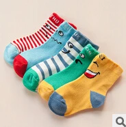 Детские носки, гольфы со смайликами, хлопковые осенне-зимние детские носки, носки для малышей