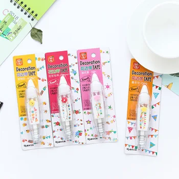 12 pcs/Lot Decoration correction tapes Cute animal Pink star flower adhesive tape masking sticker Office School supplies FJ755 cute pill style correction tapes green blue deep pink purple yellow 5 pcs