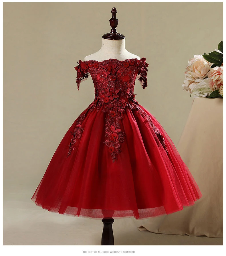 baby red gown