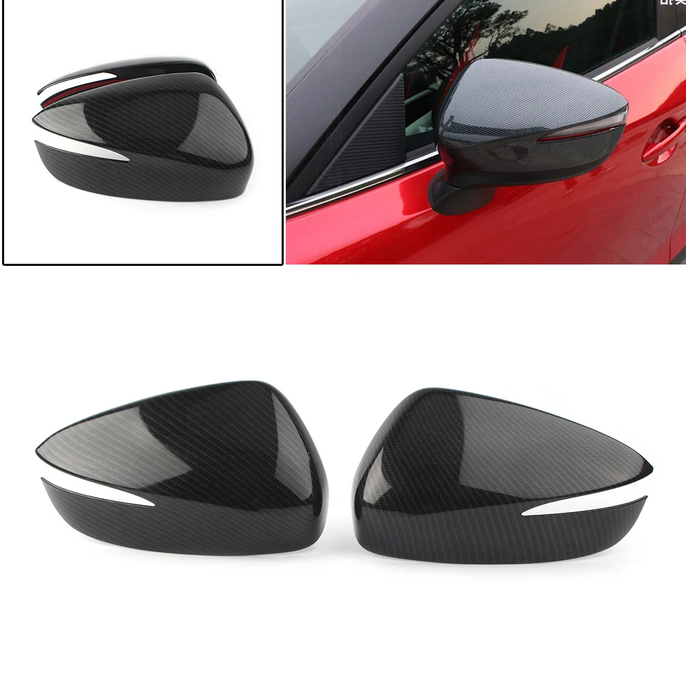 

Car Rear View Rearview Side Mirror Cover Trim For Mazda CX-5 2015 2016 & CX-4 CX-3 2016 2017 2018