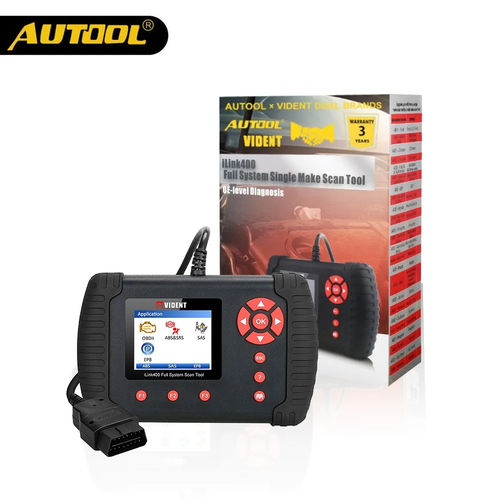 VIDENT iLink400 Авто полная система диагностический сканер ABS SRS EPB передача DPF Сброс