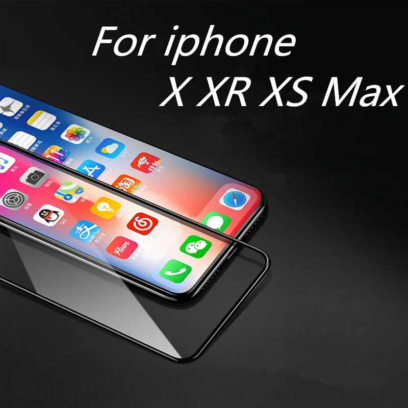 

HD Protective Glass For iphone X XS XR 5D Curved Edge Protective Tempered Glass Film For iphone XR Matte XS Max Screen Protector