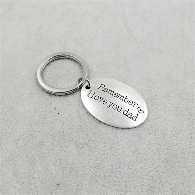 Remember i love you dad Metal Keychain Father's Day Gifts for Dad Car Key Rings | Украшения и аксессуары