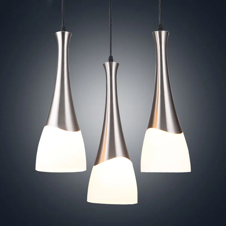E27 bulb LED Pendant chandelier light metal glass hanging light lamparas colgantes suspension luminaire lustres para