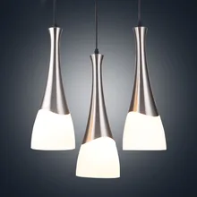 E27 bulb LED Pendant chandelier light metal glass hanging light lamparas colgantes suspension luminaire lustres para