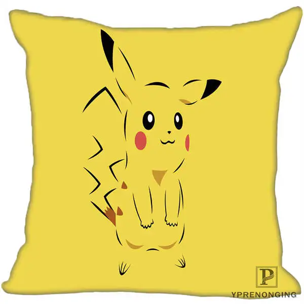 Заказная декоративная наволочка Pokemon Pikachu квадратная Наволочка на молнии 35X35,40x40,45x45 см(с одной стороны) 180527-21-13 - Цвет: Square Pillowcases