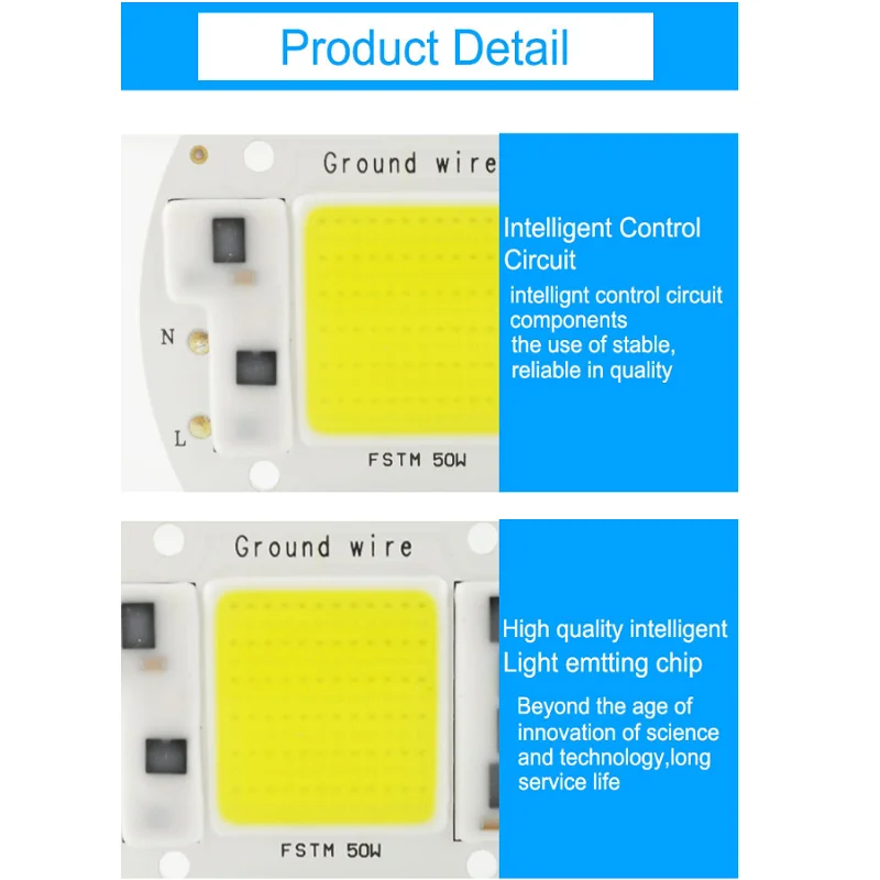 COB чип со светодиодной подсветкой 220 В smart IC без привода AC15W линейный свет двигателя интегрированный чип потока света