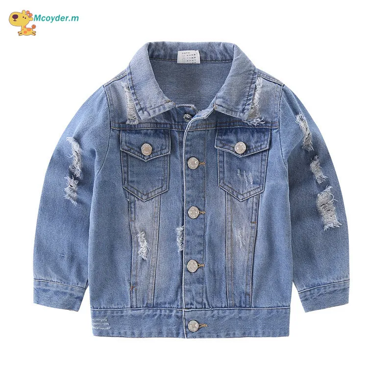 

2018 New Spring and Autumn Children Outerwear Casual Denim Jackets for Girls Boys Kids Clothes Age 2-6 Years Old Children Coat