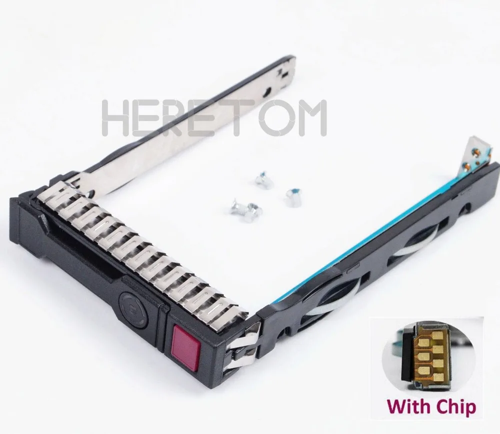 2,5 ''SAS SATA HDD Caddy кронштейн 651687-001 для hp G8 Gen8 Gen9 G9 DL380 DL360 DL160 DL385 2,5 дюймовый серверный лоток с чипом