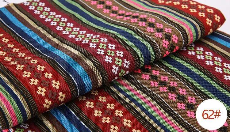 ZERZEEMOOY 100X145 см полиэстер/хлопок ткань этнические декоративные ткани для чехол для дивана и диванных подушек ткани занавески - Цвет: 62