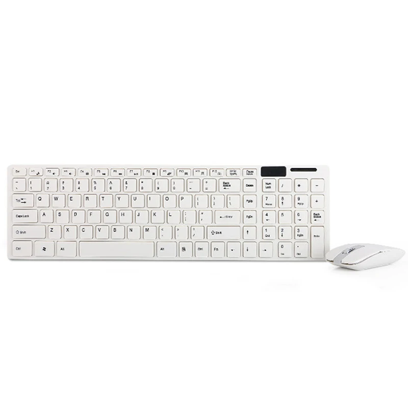 

Ultra Slim Thin Design White Black 2.4GHz Wireless Keyboard Mouse for Home Office PC Laptop Desktop Computer Keyboard Set