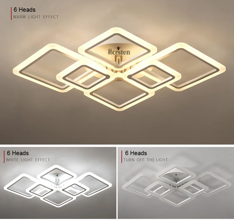 Modern Creative Acrylic LED Ceiling Lights Lamp Overlapping Frames Luxury Ceiling Lamps For Living Room Dining Room Bedroom (8)
