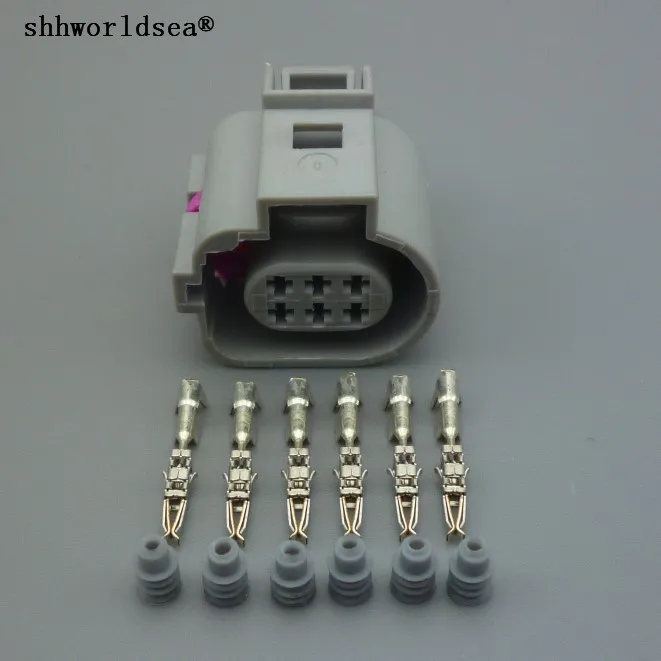 

shhworldsea 6 Pin 1.5mm female 1J0973713G Automotive Connector 1.5 Waterproof Auto Plug 1J0 973 713 G For VW