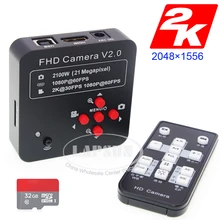 Lapsun новейший промышленный лабораторный микроскоп HD 1080 МП 2K@ 30 fps HDMI P@ 60 fps HDMI/USB выход+ 32GB TF карта