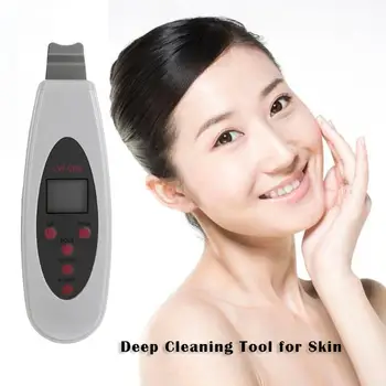 

Ultrasonic Facial Skin Scrubber Facial Cleaner Peeling Vibration Blackhead Dead Skin Removal Exfoliating Pore Cleaner Tools