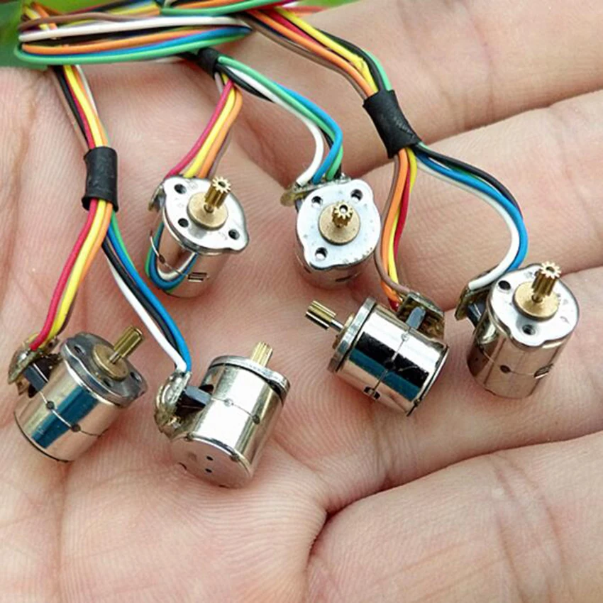 1Correct 4 Wire 2 Phase Miniature stepper motor micro stepping motor(diameter:8 mm,Height:8.2 mm