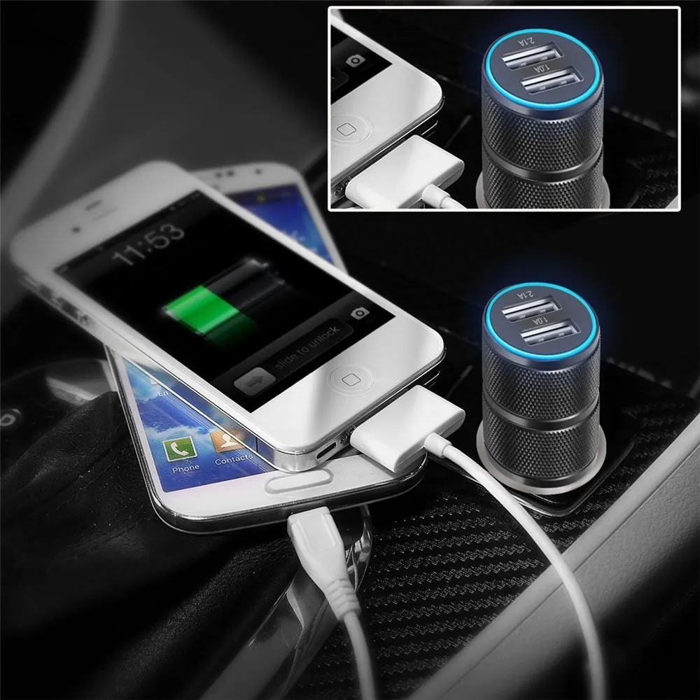 2.1A/24 Вт/2-Порты и разъёмы Smart USB Быстрая зарядка автомобиля зарядное устройство для Зарядное устройство аккумулятора автомобиля Зарядное устройство быстрой зарядки 12v интеллигентая(ый) для honda accord 8 2003