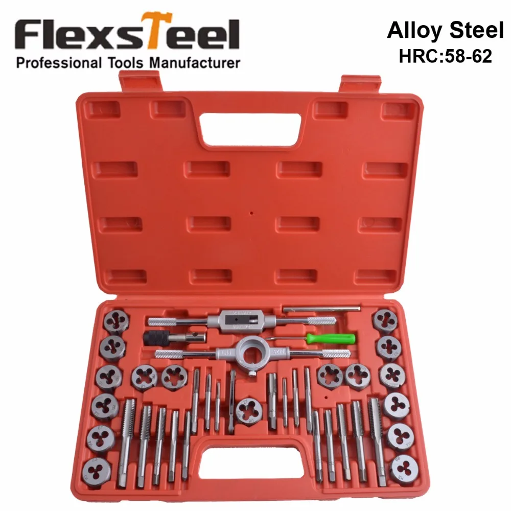 Flexsteel Top Quality Alloy Steel Tap and Die Set Metric Tap Dies Set