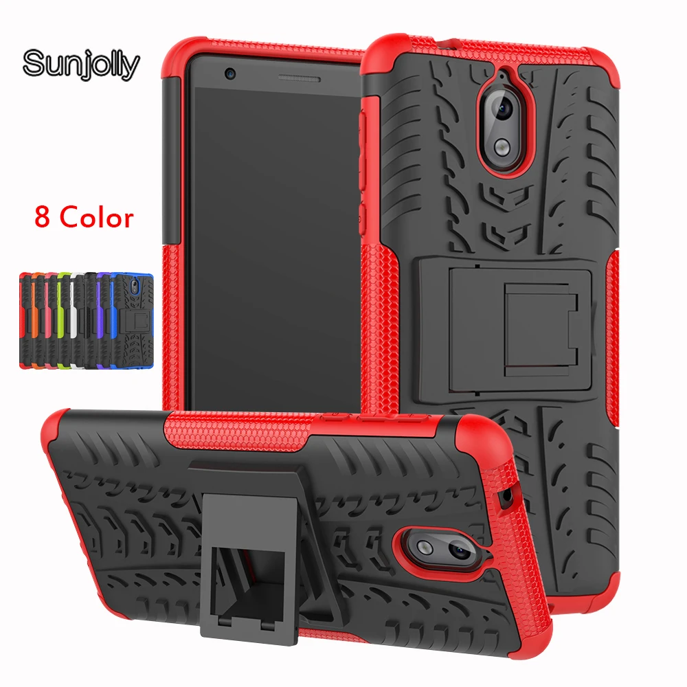 Sunjolly чехол для телефона Nokia 3 2018 1 ударопрочный Гибридный Силикон + PC coque TA-1063 TA-1057 |