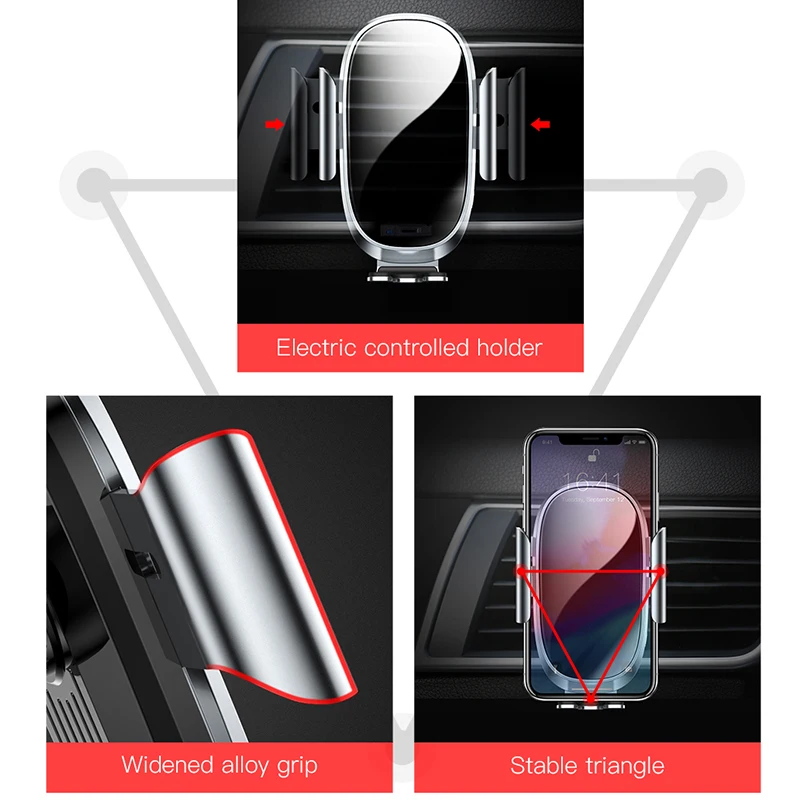 Автомобильный держатель для телефона Baseus с интеллектуальным зондированием для iPhone X XS Max XR samsung Gravity Air Vent, автомобильный держатель, подставка для мобильного телефона