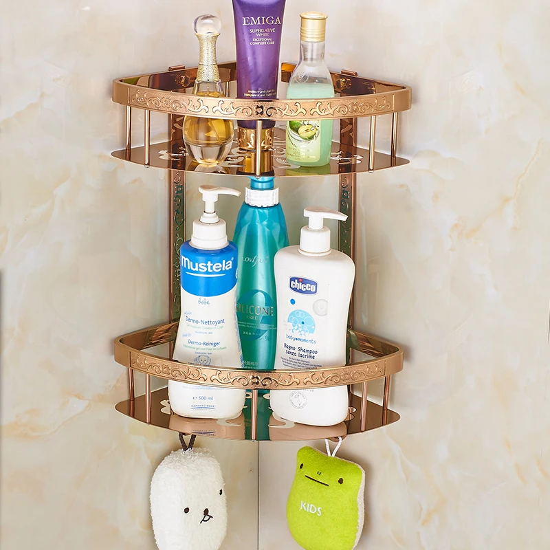 Buy COROTO Rose Gold Bathroom Shelves Wall Mounted