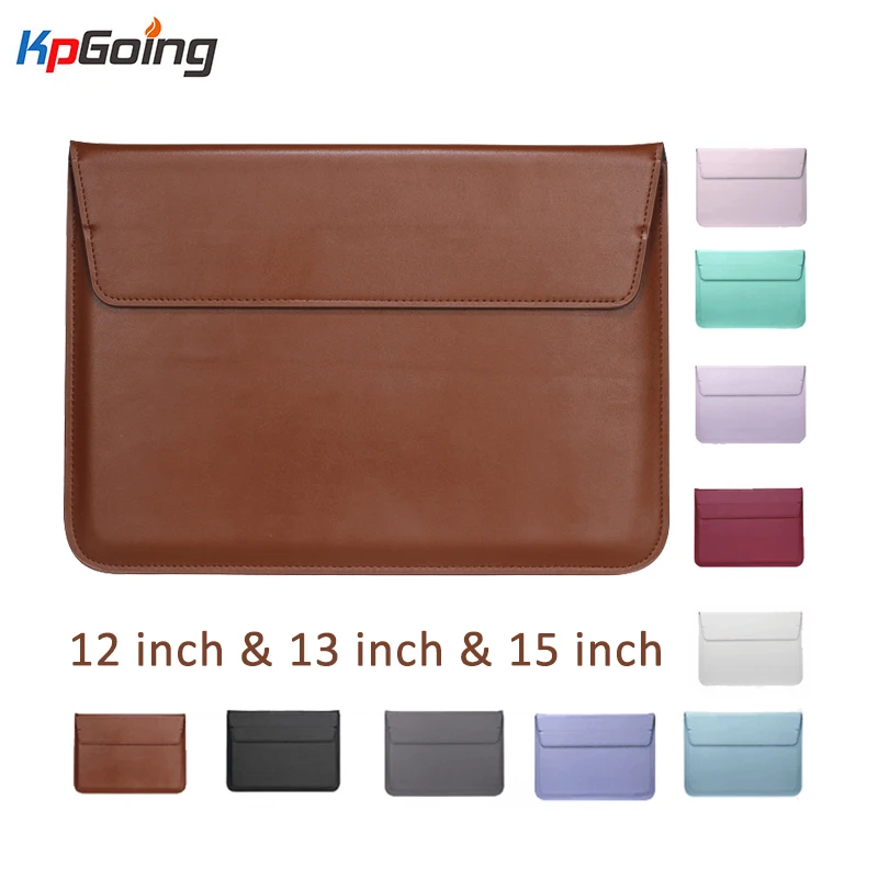 Из искусственной кожи Laptop Sleeve сумка для ноутбука чехол для Macbook Air 11 13 12 15 Pro 13,3 15,4 retina унисекс конверт Fundas