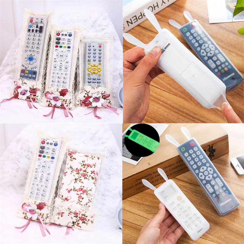 

5 Sizes Practical Remote Control Cover Thicken Silicone Cloth Transparent TV Remote Control Case Air Conditioning Dust Protect