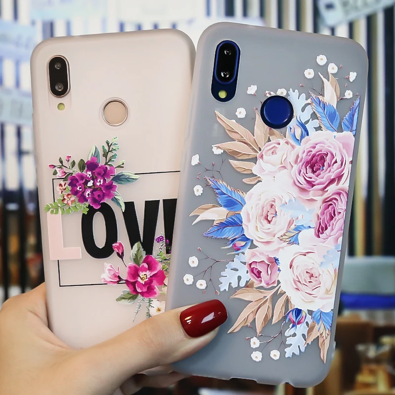 

3D Relief Flower Matte White Soft Huawei P10 P20 Lite P Smart Plus P8 P9 Lite 2017 Case Silicon Huawei Nova 3 3e 3i Bumper Case