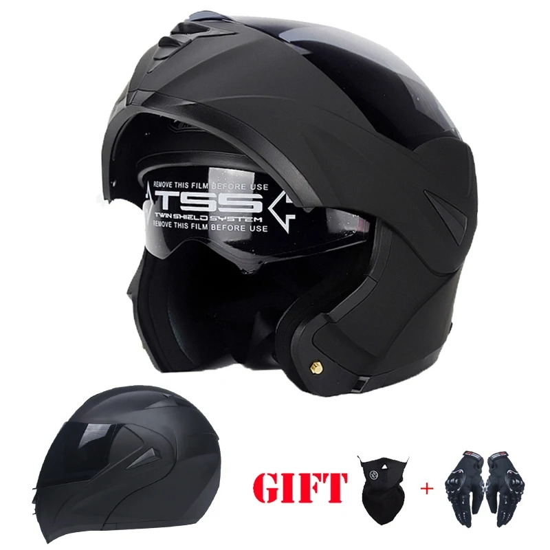brand new Motorcycle Dual Visor helmets Modular Flip Up helmet racing