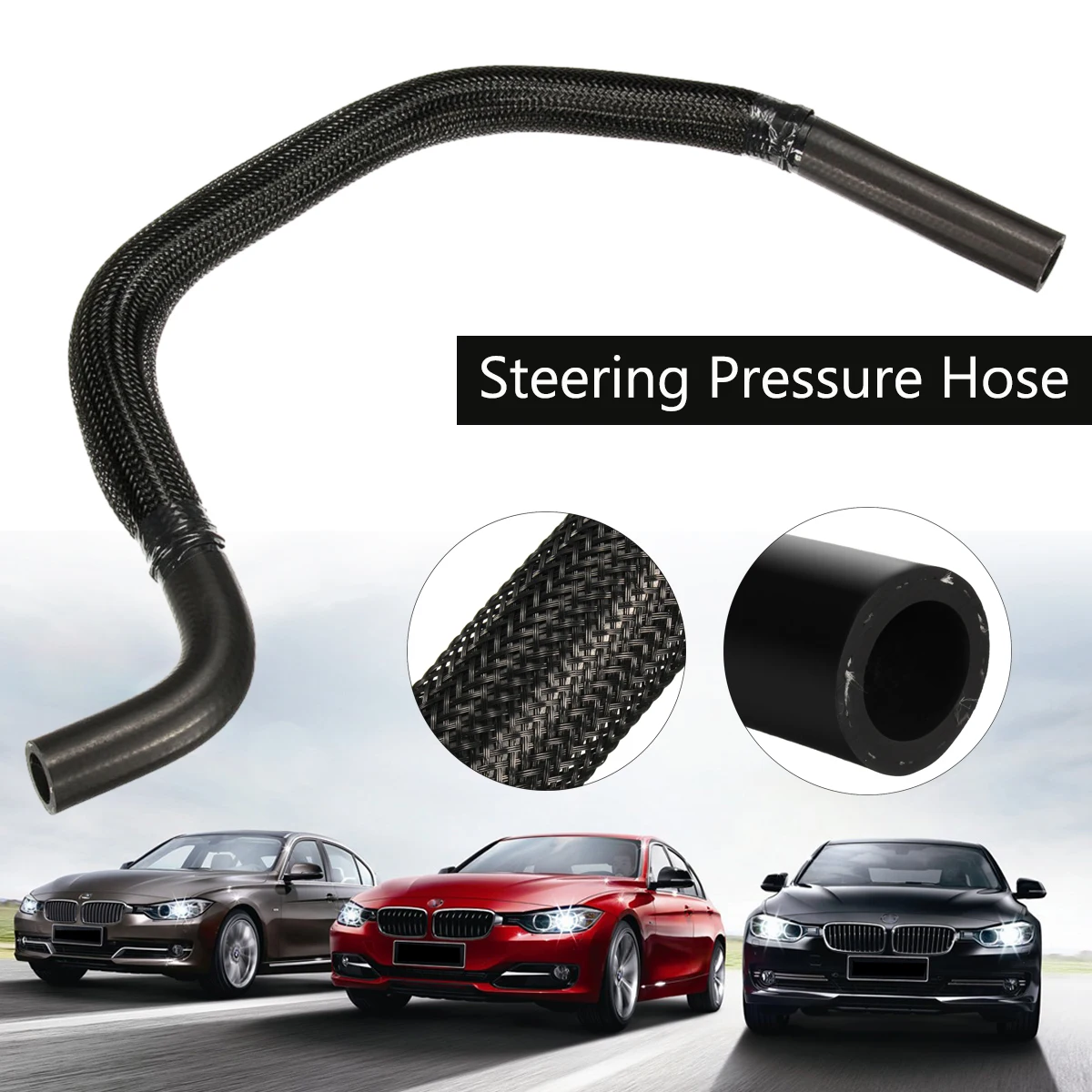 

Rubber Radiator Tube Power Steering Pressure Hose For BMW E39 E46 E53 X5 Z3 32411095526
