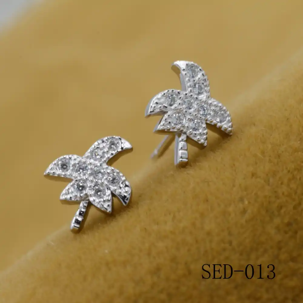 Бесплатная доставка ювелирные изделия действительно 925 стерлингового серебра серьги в виде клевера круговой набор циркон цветок и лист серебряные серьги sed-013