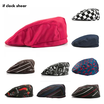 

2019 Hot Chef Hats Cafe Bar Waiter Beret Restaurant Kitchen Workwear Baking Caps Men Women Breathable Forward Caps chef hats New