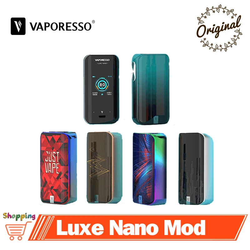 

Original Vaporesso Luxe NANO Mod 80W Box Mod With 2500mAh Buit-in Battery Fit Vaporesso SKRR-S Mini Tank VS E-Cig Luxe Mod Vape