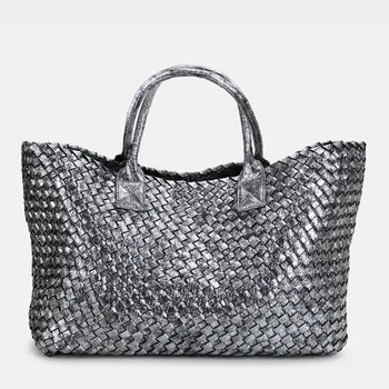 

2019 Weaving female women's bag spring summer new European and American tide single shoulder vegetable basket women casual bag