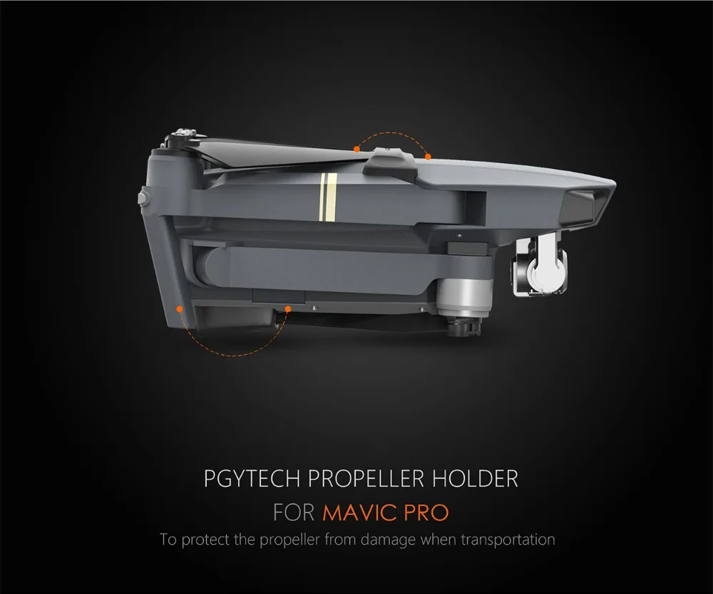 PGYTECH DJI Mavic Pro/Platinum шасси стояк держатель пропеллера пульт дистанционного управления палка для большого пальца Защитная крышка Дрон аксессуары