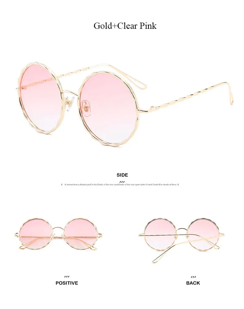 Градиентные цветные ретро женские солнцезащитные очки, женские винтажные круглые роскошные очки, мужские Модные солнцезащитные очки Oculos De Sol, летние розовые