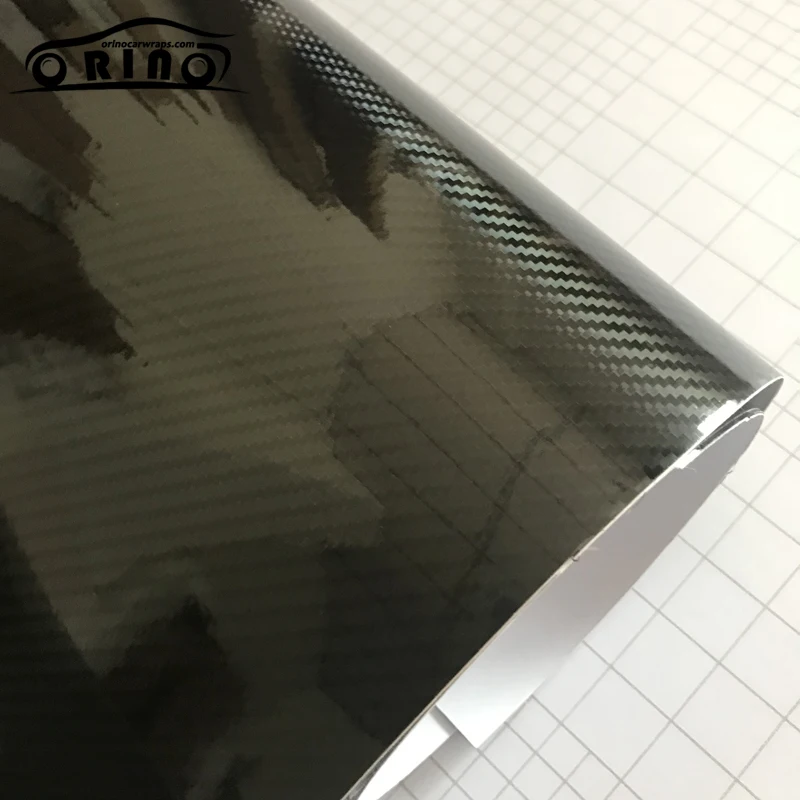 5D Black Carbon Fiber Vinyl Wrap-6