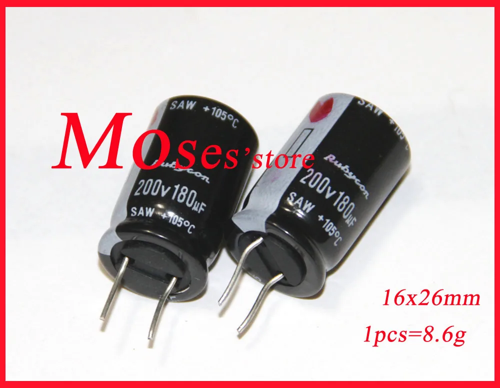 

200v 180uf 150uf 100% Original New Ruby-con SAW Series Electrolytic Capacitor Radial Capacitance 16x25mm