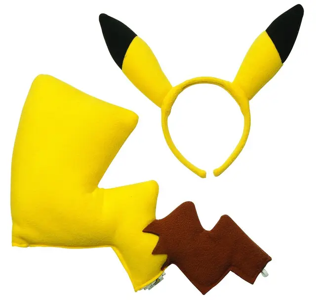 Pokemon Pikachu pergi Kuning Ekor dan Telinga Gesper 