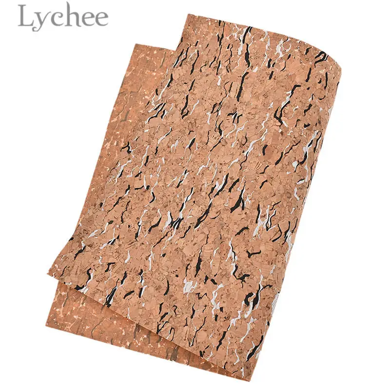 Lychee Life 29x21 см A4 винтажный цветочный узор мягкий пробковый материал для сумки одежды высокого качества из синтетической кожи - Цвет: 1