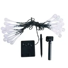 8-функции Акриловые Капли Воды Солнечный СВЕТОДИОДНЫЙ огни строки Фея Декоративные лампы Рождество Свадебные для отдыха и вечеринок освещение украшения