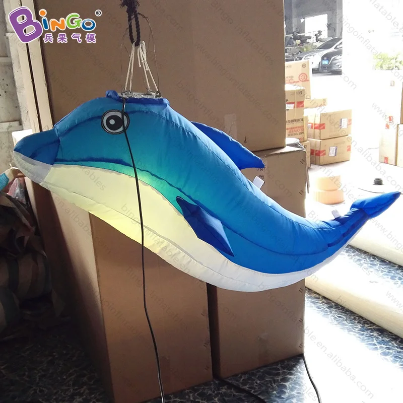 

Free shipping 1M LED lighting inflatable dolphin for Ocean theme event decoration lovely blow up hanging dolphin model toys