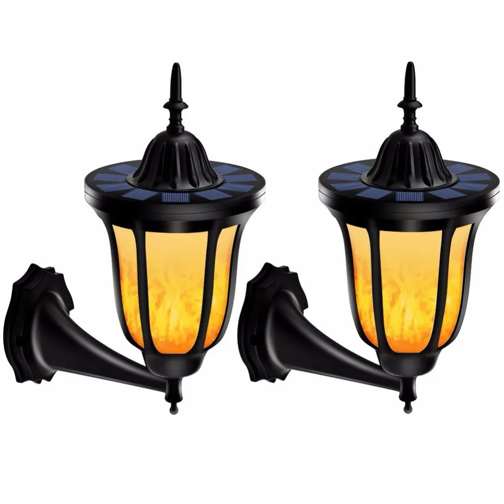 

Solar Flickering Flames Lights 96 LED Solar Garden Light Outdoor Lighting Waterproof Wireless Wall Lamp Decoration Night Lights