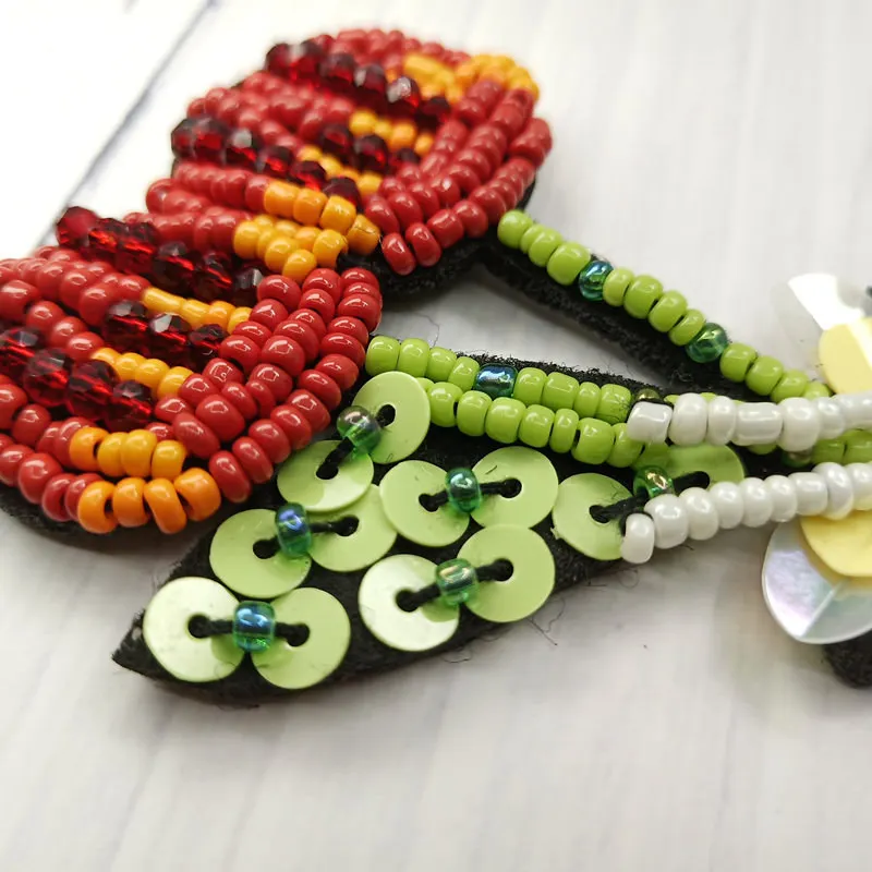 Handmade Beaded Cherry Patches Fruit Patch (2)
