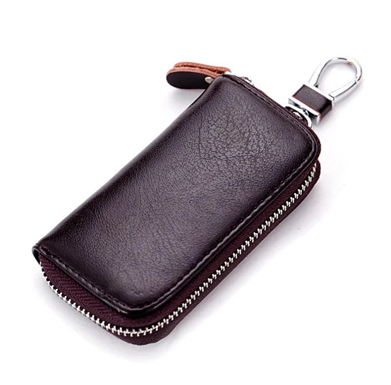 BISI GORO Luxury Key Holder Leather Key Organizer Men&Women Car Key Bag Fashion Housekeeper Key Holder Creative Gifts - Цвет: Coffee CL930