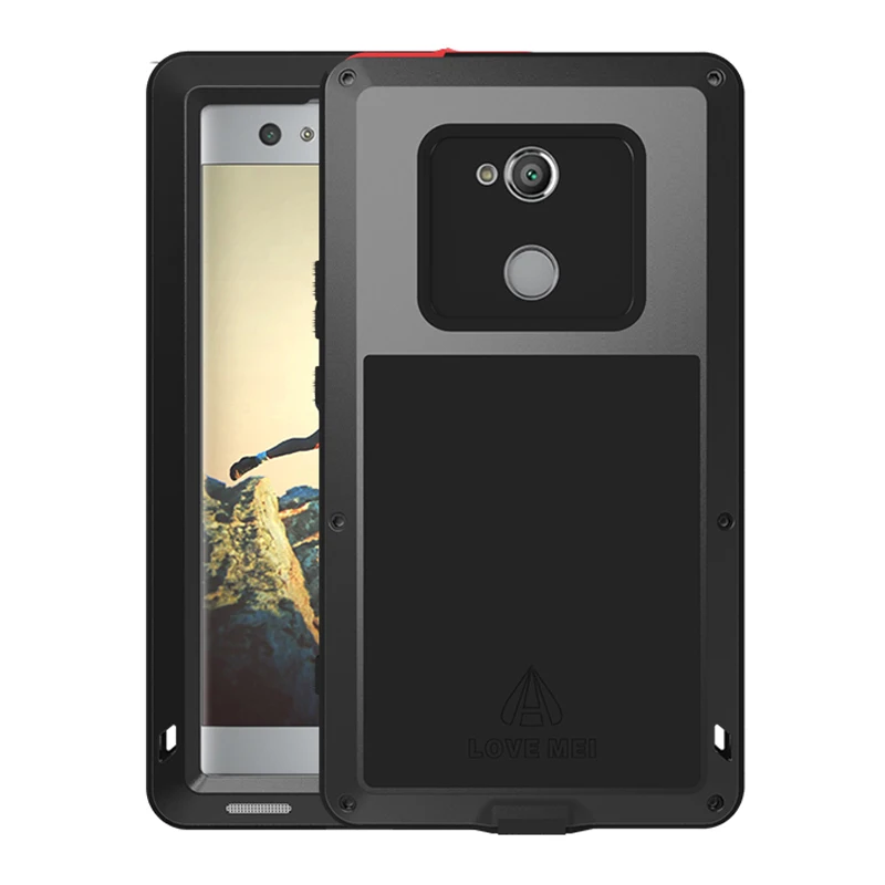 Aluminum Metal Case For Sony Xperia Xa2 ultra &amp Gorilla Glass Full Body Protective Heavy Duty Shockproof Ultra |