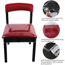 2 шт. ПВХ чехлы для стульев подходит для стульев до 16-21 дюймов Прозрачный чехол для сиденья для столовой кухни свадьбы банкета отеля