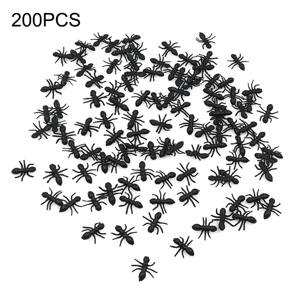 

200pcs/set Fake Black Ant Realistic Imitation Bug for Halloween Party Decoration Prank Props