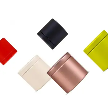 

100pcs/lot FAST SHIPPING 47*45mm Mini Small Tea Caddies Caddy Metal Tin Storage Boxes Candy Case Organizer Box For Travel SN429